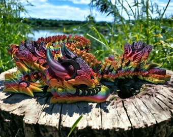 Lunar Style Dragon - 3D Printed, Custom Color Gradients, Perfect for D&D and Skyrim
