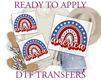 American Iron On Shirt Decal - Ready To Press - Transfers For Shirts - American Graphic Tee Design - 4th of July Design - Patriotic Decal