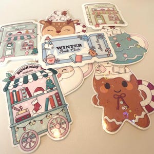Winter Reading, Beautiful Stickers, Bookish, Ideal for E-readers, Laptops or Notebooks, Gift, Present, Bookish Sticker Set, Journal image 5