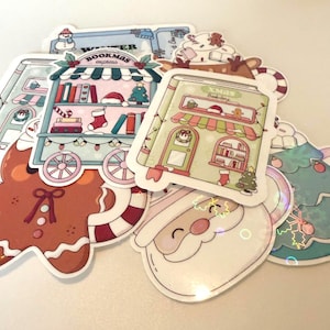 Winter Reading, Schöne Aufkleber, Bookish, Ideal für E-reader, Laptops oder Notizbücher, Geschenk, Present, Bookish Sticker Set, Journal