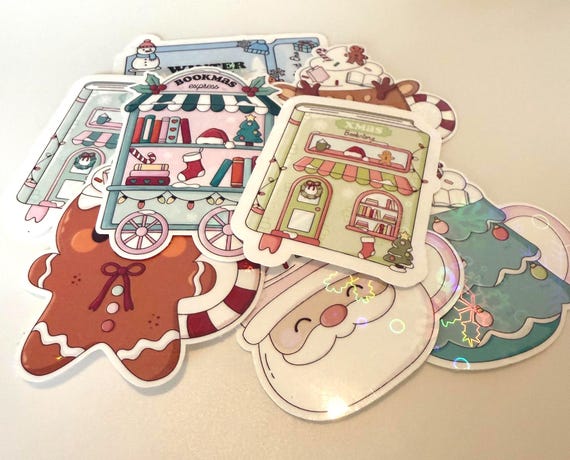 Winter Reading, Schöne Aufkleber, Bookish, Ideal für E-reader, Laptops oder Notizbücher, Geschenk, Present, Bookish Sticker Set, Journal