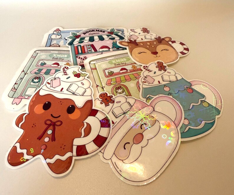 Winter Reading, Beautiful Stickers, Bookish, Ideal for E-readers, Laptops or Notebooks, Gift, Present, Bookish Sticker Set, Journal image 2