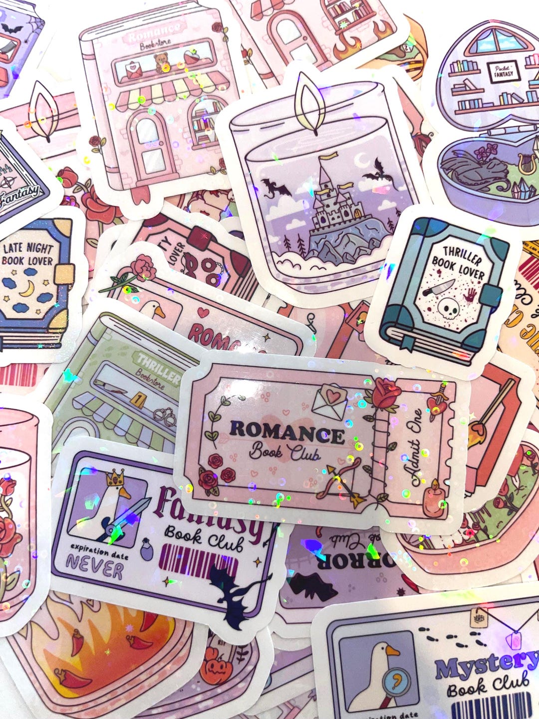 Bookish Holographic Sticker Set – Book Stickers for Readers & Book ...
