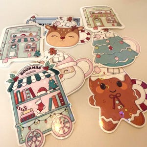 Winter Reading, Beautiful Stickers, Bookish, Ideal for E-readers, Laptops or Notebooks, Gift, Present, Bookish Sticker Set, Journal image 4