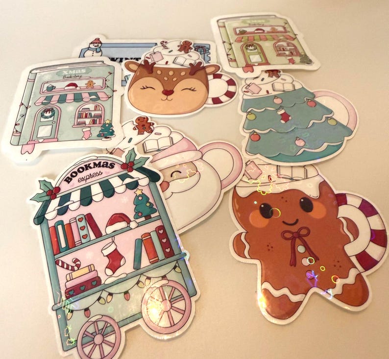 Winter Reading, Beautiful Stickers, Bookish, Ideal for E-readers, Laptops or Notebooks, Gift, Present, Bookish Sticker Set, Journal image 4