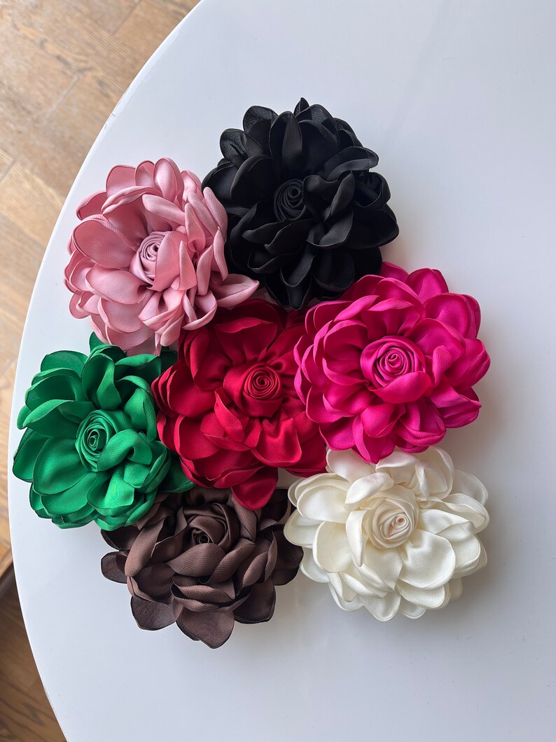 Oversized Flower Hair Clip, Silk Flower Hair Clip, Rose Hair Clip