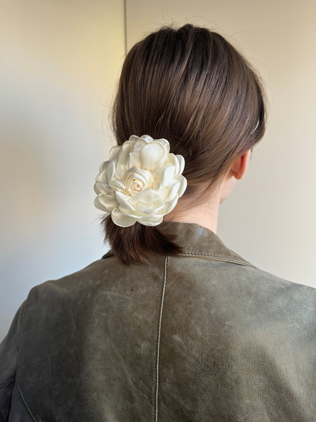 Oversized Flower Hair Clip, Silk Flower Hair Clip, Rose Hair Clip