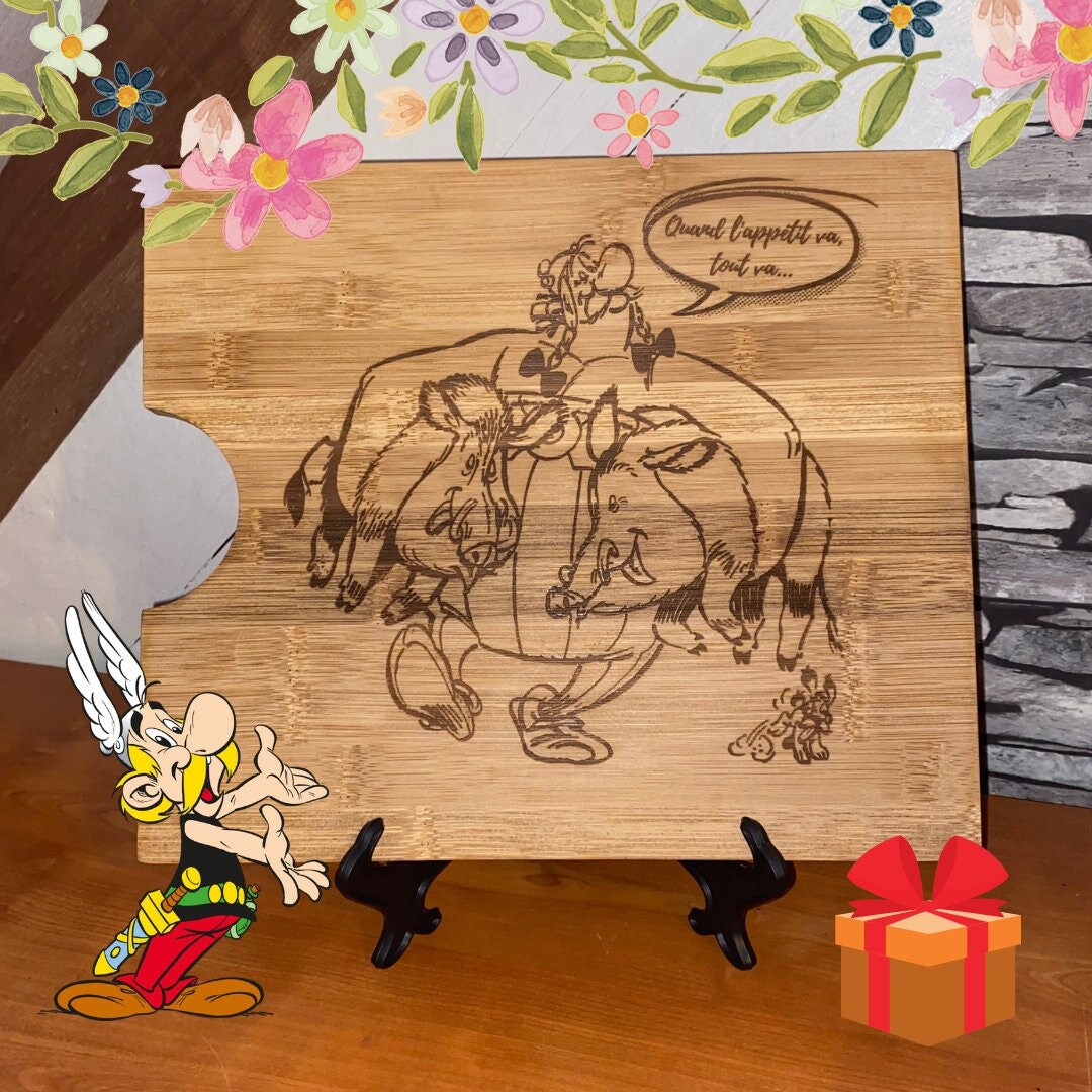 Decoration Theme Asterix Et Obelix Cutting Board Asterix & Obelix '' When the Appetite - Etsy Canada
