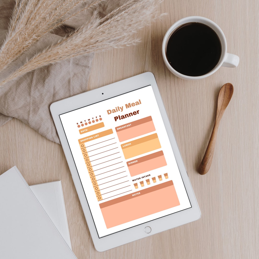 Meal Planner Printable | Weekly Menu Template & Grocery List | Editable ...