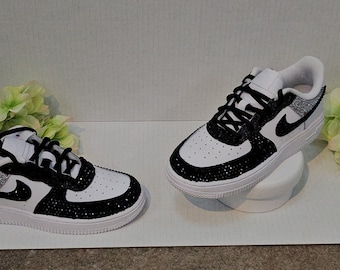 Custom Bling Rhinestone Air Force 1s toddler and little kid shoes Bling Air Force 1s