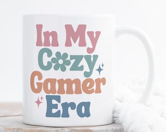 Cozy Gamer Era Mug, Retro Gamer, Gaming Coffee Cup, Cozy Gift, Gamer Girl
