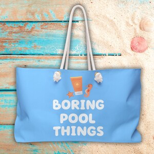 Langweilige Poolsachen Strand- und Pooltasche, Strandtasche für den Sommer