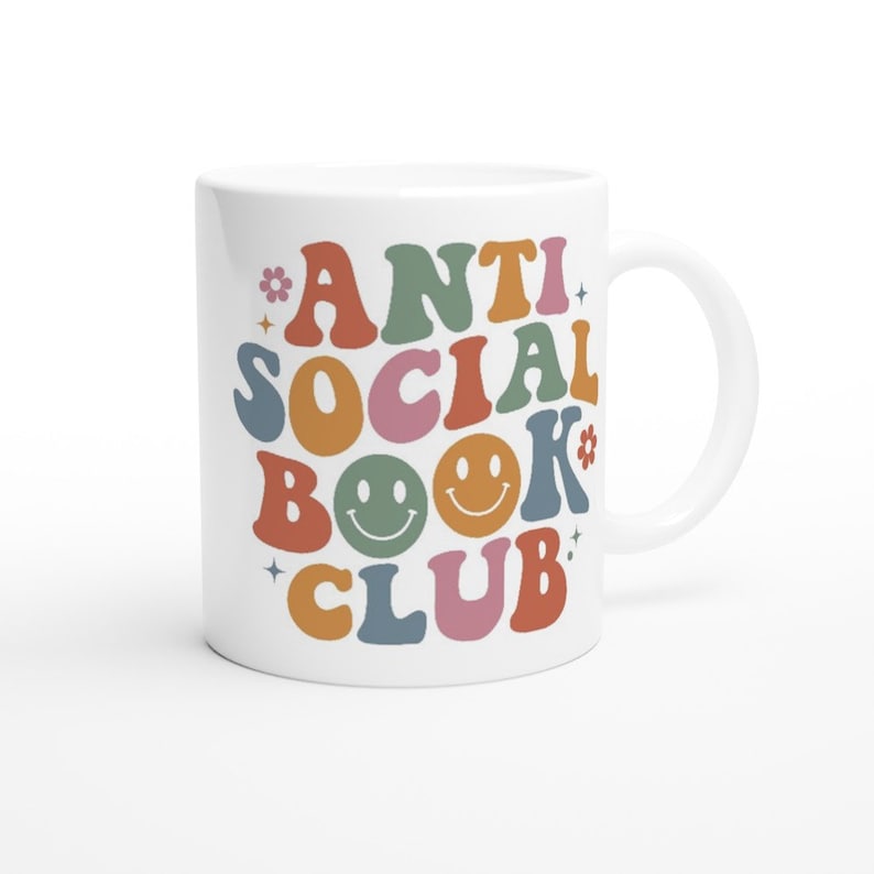 Tazza per amanti dei libri, regalo per amanti dei libri, club del libro antisociale immagine 4
