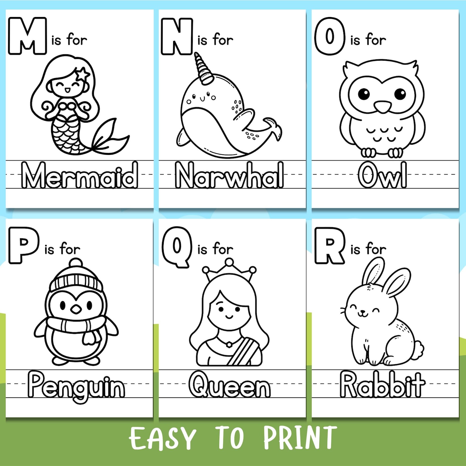 Baby's First Alphabet Coloring Pages – ABC Coloring Pages, Preschool ...