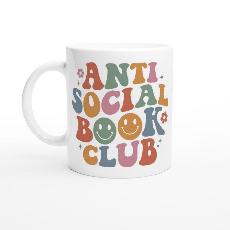Tazza per amanti dei libri, regalo per amanti dei libri, club del libro antisociale immagine 2