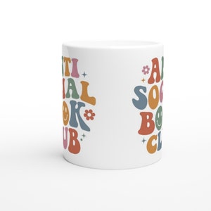 Tazza per amanti dei libri, regalo per amanti dei libri, club del libro antisociale immagine 3