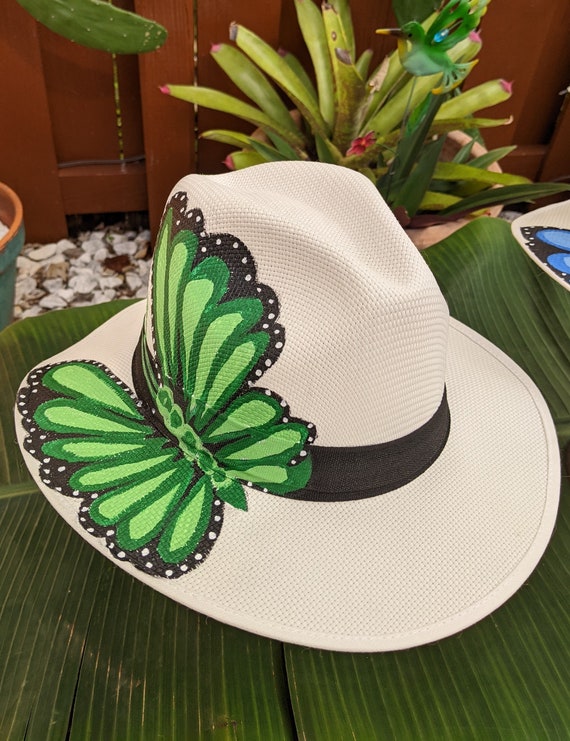 Butterfly Hats, Hats Painted by Hand, Colombian & Mexican  display picture 1