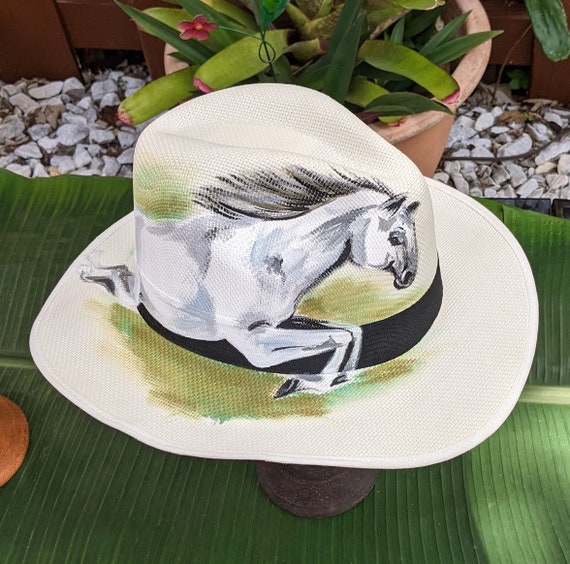 Horses Hat, Hats Painted by Hand, Colombian & Mexican Hats  display picture 1