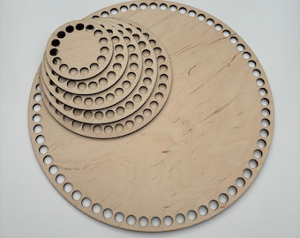 Häkelboden rund für Häkelkorb in verschiedenen Größen - Korbboden zum Häkeln, Holzboden, Holz