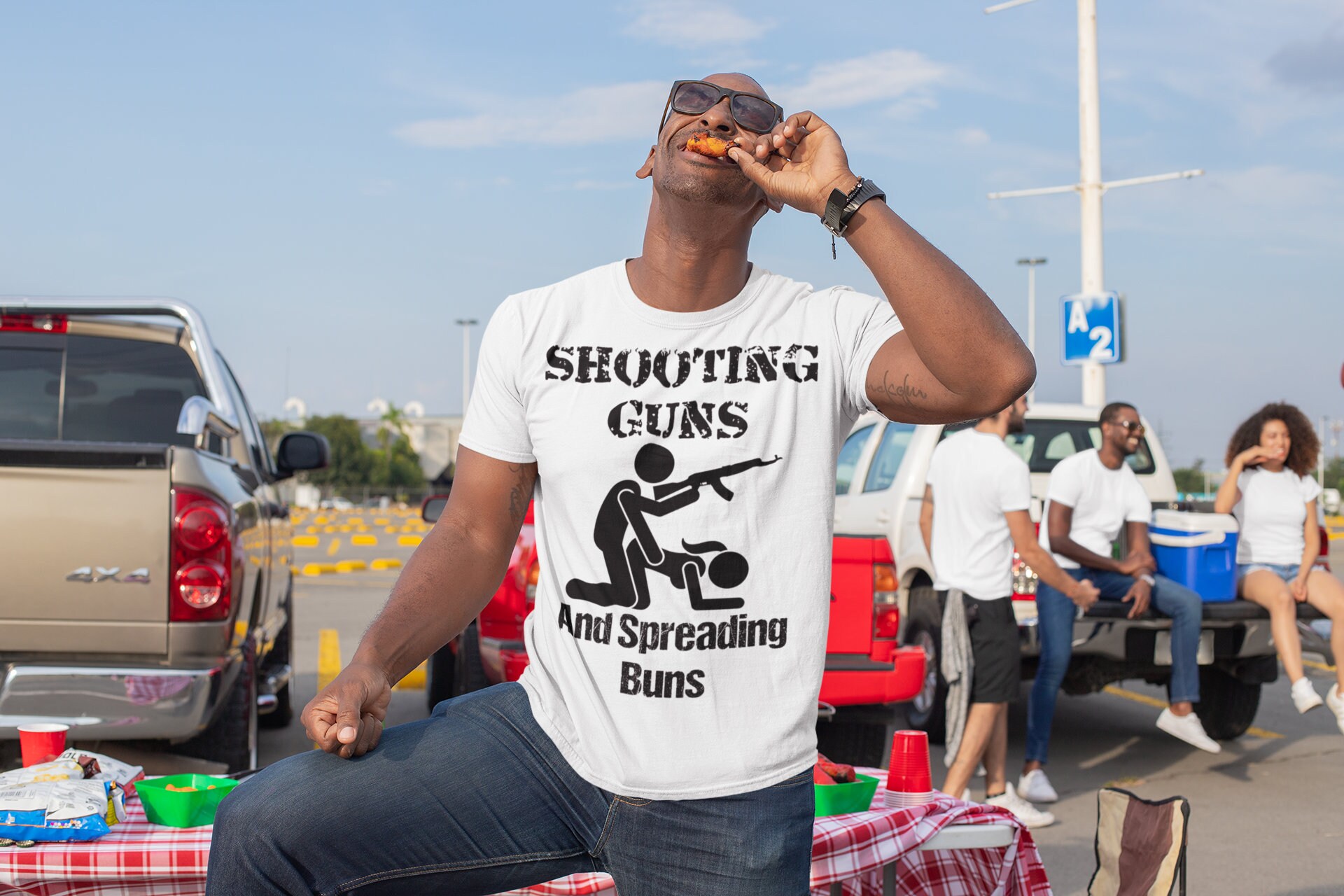 Shooting Guns and Spreading Buns Shirt,funny Shirt, Sarcastic Shirt,geeky Shirt,humour Shirt
