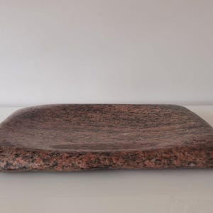 Handmade Indian Red Granite Tray: Food Platter, Vanity Holder