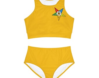 OES Yellow Sporty Bikini Set (AOP)