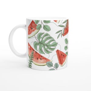 Watermelon Nature Mug - 11oz Ceramic Coffee Cup - Vibrant Design for Hot Beverages