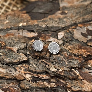 Handmade Natural Crystal Clear Quartz Stud Earring ,925 Sterling Silver jewellery ,Minimalist Round Stud Gemstone Earring ,Bridesmaid Gift