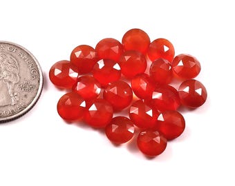 AAA Natural Red Onyx Round Checkerboard Cut Briolette Calibrated Loose Gemstone Jewelry Making Wholesale Lot ( Size 3MM To 30MM )