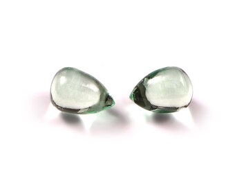 Lab Grown Mint Green Sapphire Smooth Drops, Teardrop Shape Loose Gemstone (4x6MM-15x20MM)
