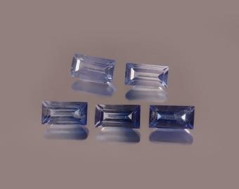 Lab Grown Blue Sapphire Baguette Cut Faceted Loose Gemstone Jewelry Making Wholesale Lot ( Size 1.5X3MM To 10X20MM )