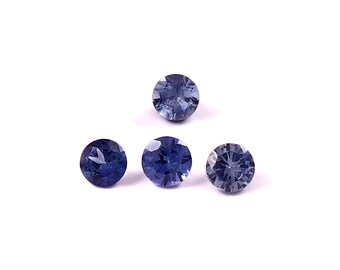 Lab Grown Blue Sapphire Round Cut Faceted Loose Gemstone Jewelry Making Wholesale Lot ( Size 2X2MM To 20X20MM )