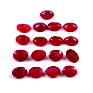 AAA Natürlicher Mosambik Rubin Oval Schliff, Edelstein (2x3 bis 6 x 8 mm)