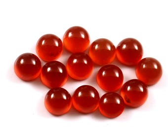 AAA Roter Onyx Cabochon, runder Flatback Edelstein (1-30 mm)