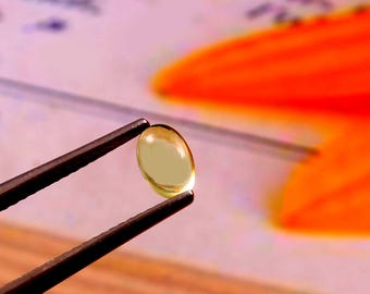 AAA Natural Lemon Quartz Cabochon, Yellow Oval Gemstone (2x3MM - 20x30MM)
