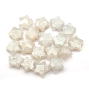 AAA Natural Rainbow Moonstone Star Shape Briolette 8X8MM To 15X15MM Moonstone Hand Carved Star Charm Beads Jewelry Making Loose Gemstone