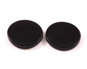 AAA Black Onyx Coin Beads, 3-30mm Flat Disc Gemstone