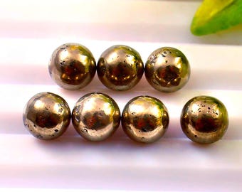 AAA Golden Pyrite Sphere, Smooth Crystal Healing Balls (3MM - 30MM)