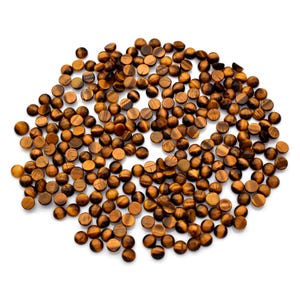 AAA Natural Tiger Eye Round Cabochon, Flatback Ädelsten (1-30 mm)