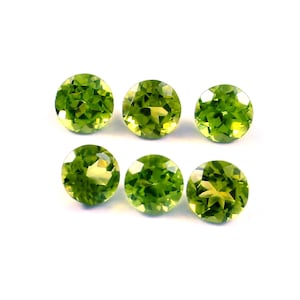 AAA Natural Peridot Round Cut Faceted Size 2MM To 15MM Peridot Round Cut Calibrated Loose Gemstone Jewelry Making Wholesale Lot