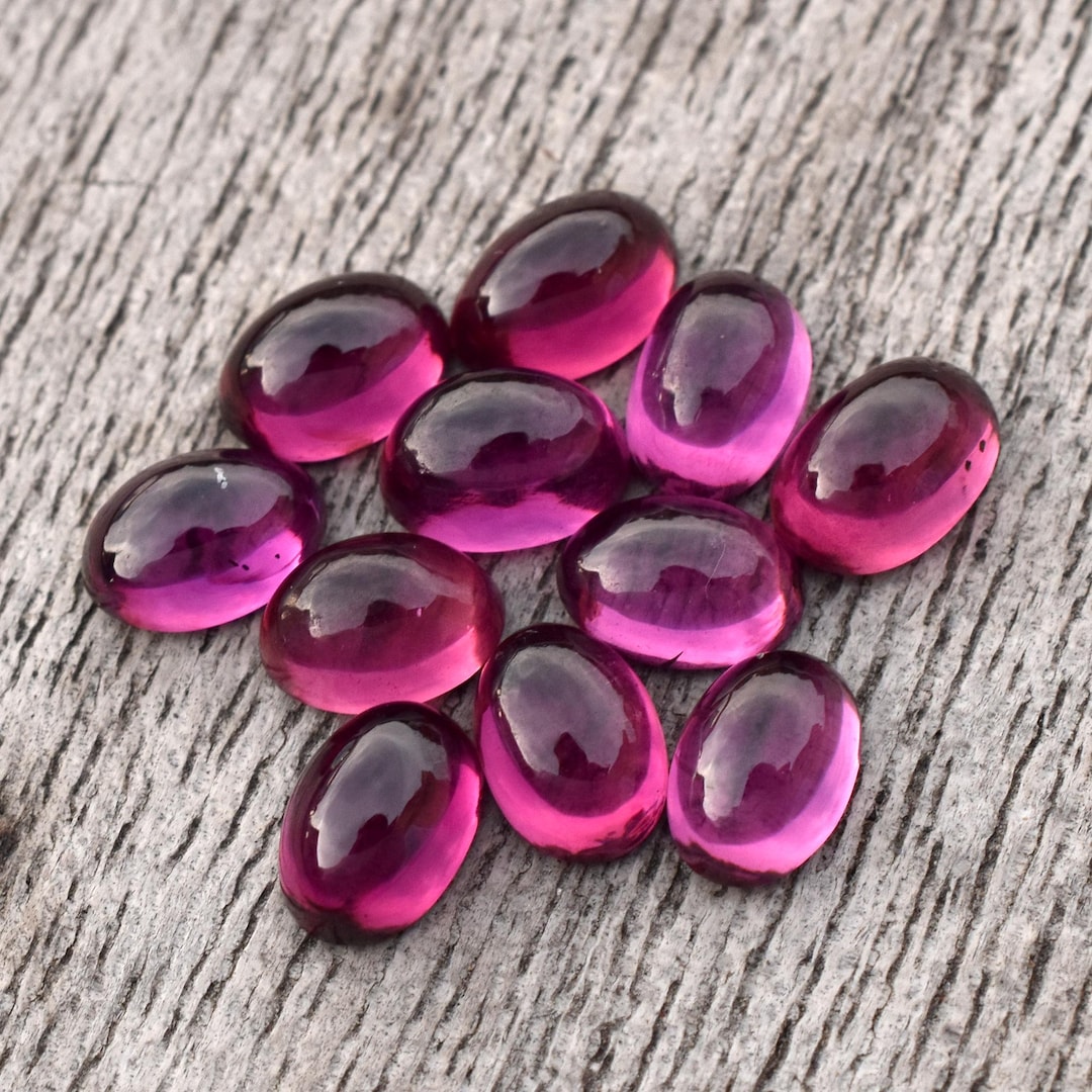 AAA Natural Rhodolite Garnet Oval Cabochon 2X3MM to 10X14MM Pink ...