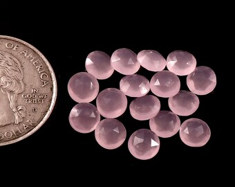 AAA Natural Pink Chalcedony Round Checkerboard Cut Briolette Calibrated Loose Gemstone Jewelry making Wholesale Lot ( Size 3MM To 30MM)
