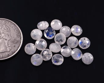AAA Natural Rainbow Moonstone Round Checkerboard Cut Briolette Calibrated Loose Gemstone Jewelry Making Wholesale Lot ( Size 3MM To 30MM)