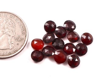 AAA Natural Red Garnet Round Checkerboard Cut Briolette Calibrated Loose Gemstone Jewelry Making Wholesale Lot ( Size 3MM To 30MM )