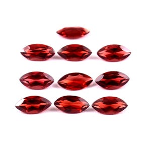 AAA Natural Red Garnet Marquise Cut Faceted 1.5X3MM To 10X20MM Red Garnet Marquise Cut Calibrated Loose Gemstone Jewelry Making WholesaleLot
