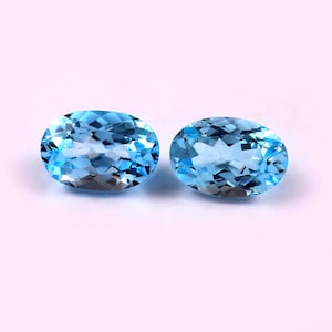 AAA Natural Sky Blue Topaz Oval Cut Faceted Size 2X3MM To 15X20MM Sky Blue Topaz Oval Cut Loose Gemstone Jewelry Making Wholesale Lot