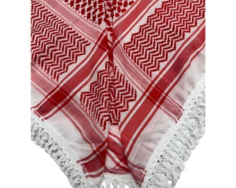 Keffiyeh - Rot/Weiß Made in Palestine