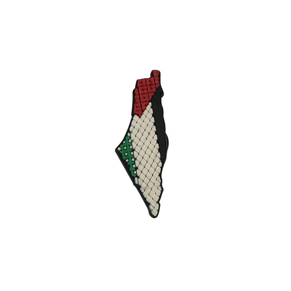 Palestinian Map Flag Croc Shoe Charm Pin Clip Accessory