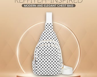 Keffiyeh-Inspired PU Leather Chest Bag