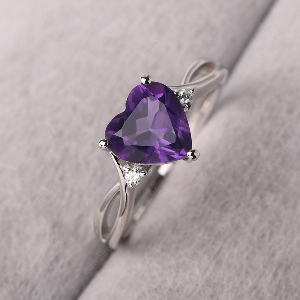 Purple Amethyst Ring Etsy